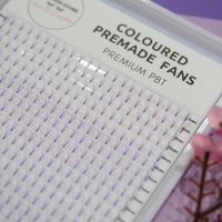 Coloured Premade Lash Fans