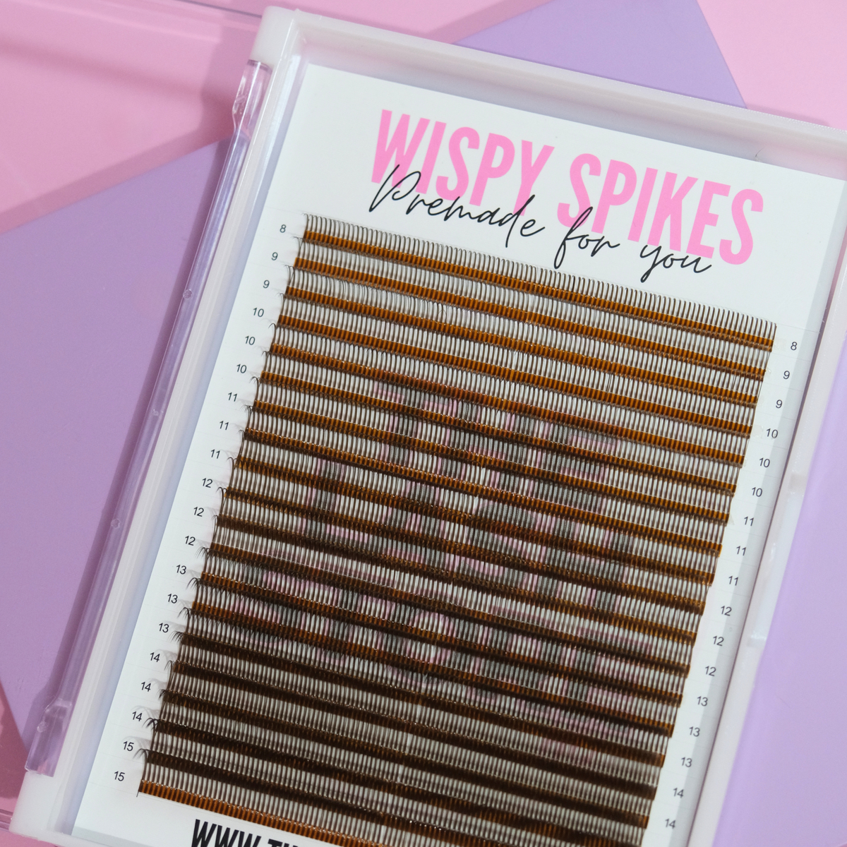 Brown Wispy Spikes Premade Lash Trays