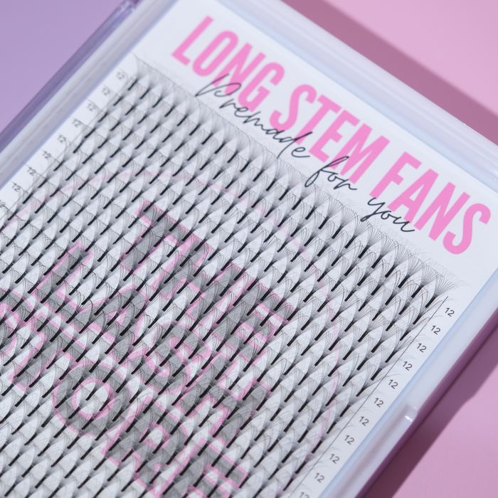 10D Long Stem Premade Lash Fans