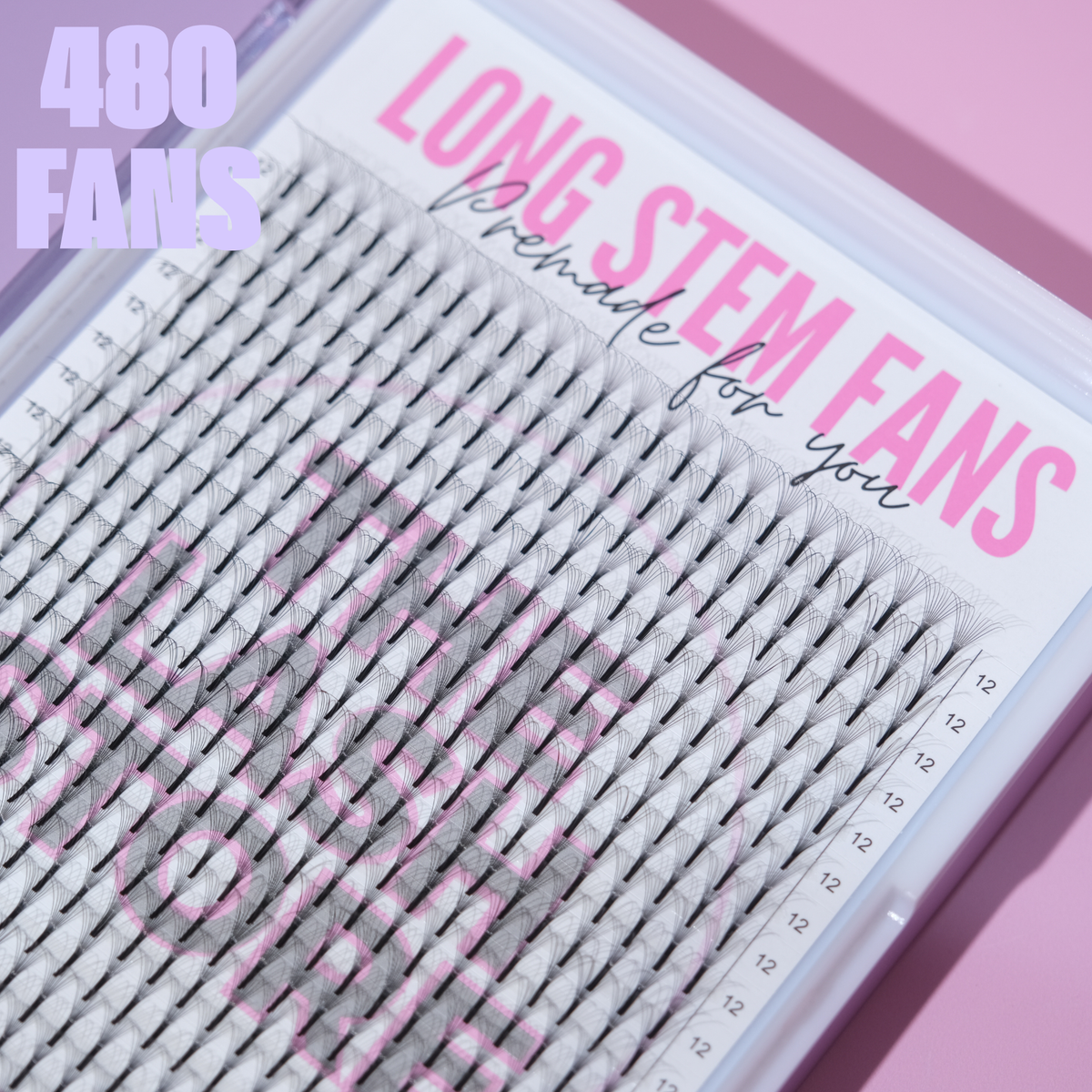 10D Long Stem Premade Lash Fans