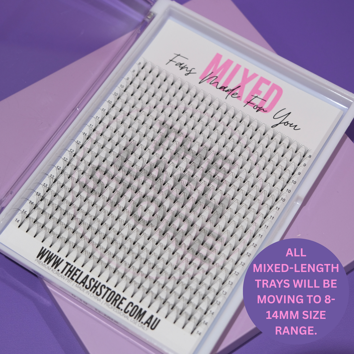 Premade Lash Fans - Mixed Length Trays