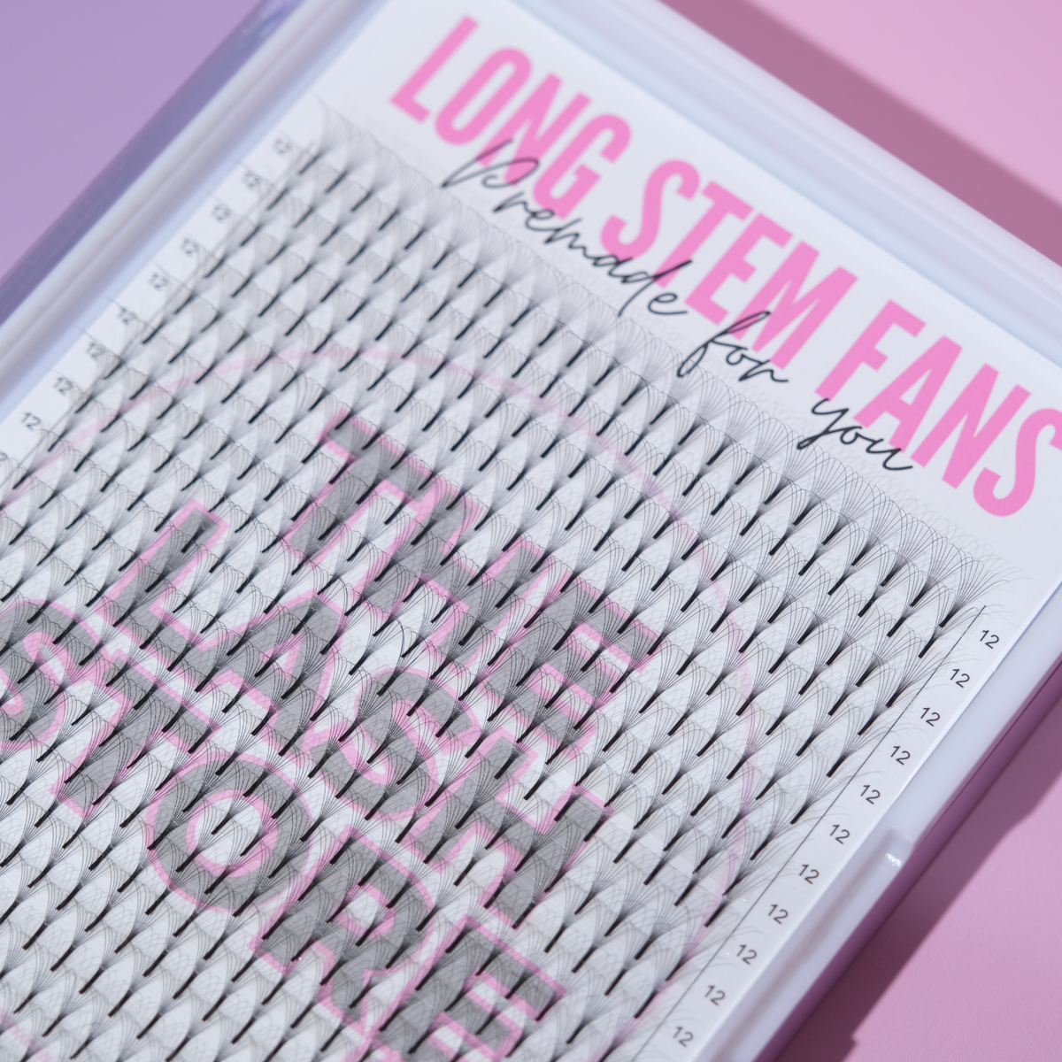 8D Long Stem Premade Lash Fans