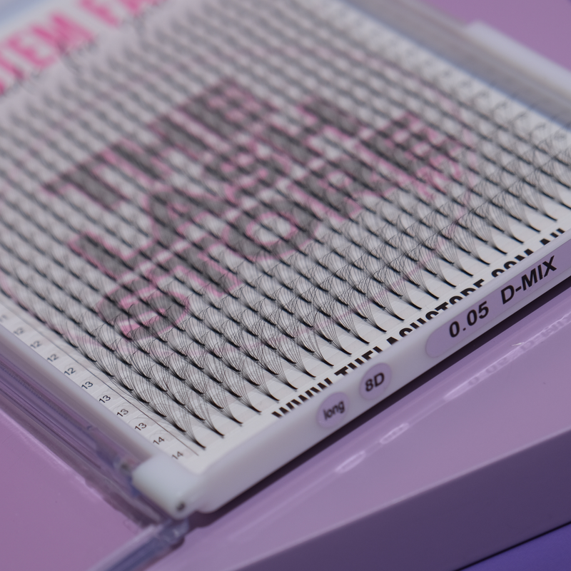 Long Stem Premade Lash Fans - Mixed Length Trays