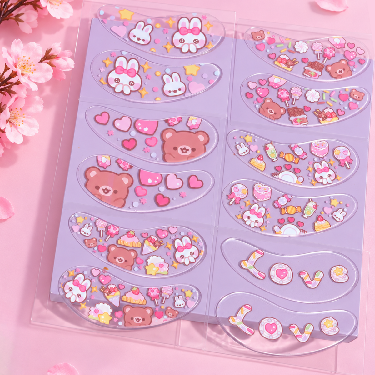 Cute Reusable Silicone Eye Pads – 6 Pk