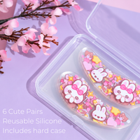 Cute Reusable Silicone Eye Pads – 6 Pk