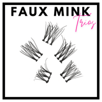 Medium Faux Mink Trios 12mm