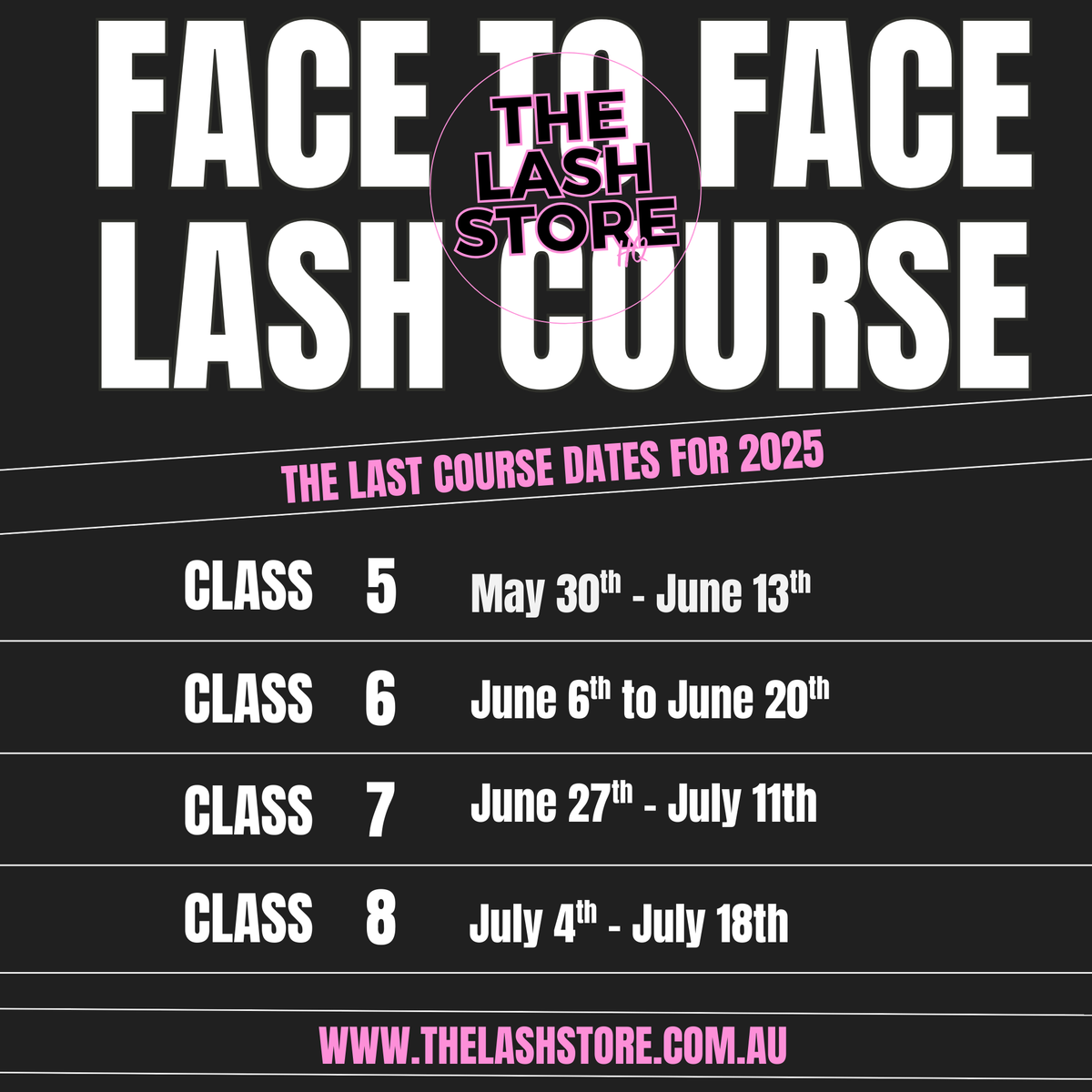 Face to Face Lash Extension Training Course