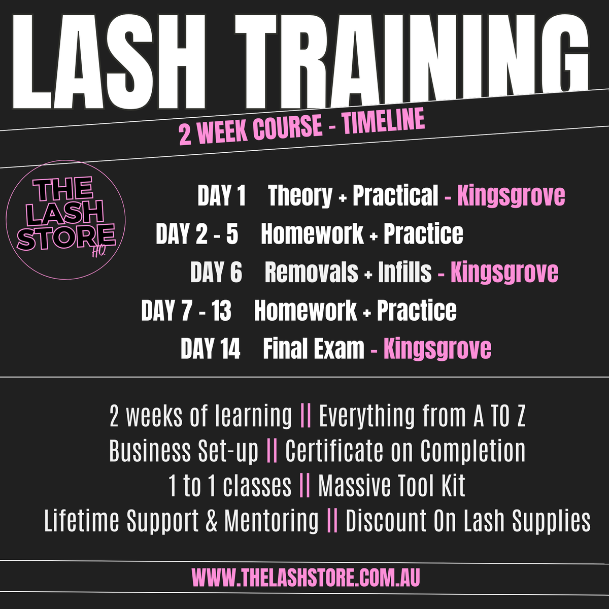 Face to Face Lash Extension Training Course