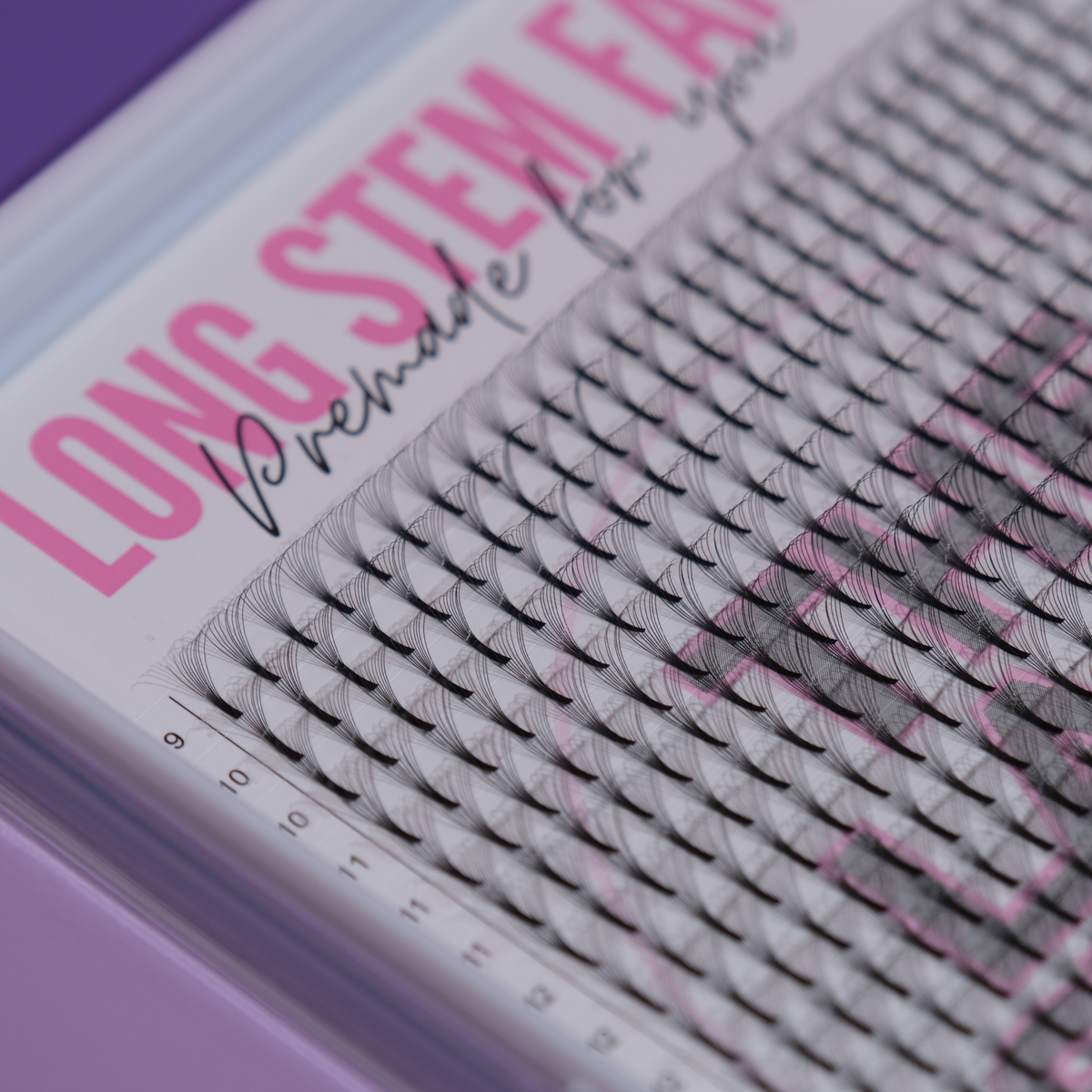 Long Stem Premade Lash Fans - Mixed Length Trays