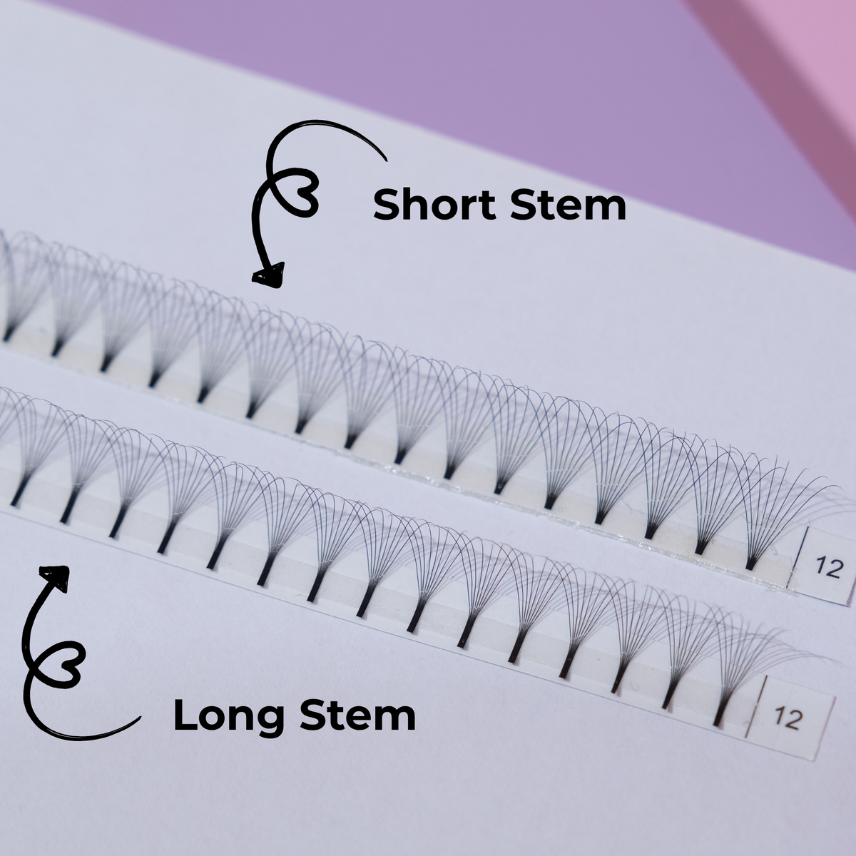 10D Long Stem Premade Lash Fans