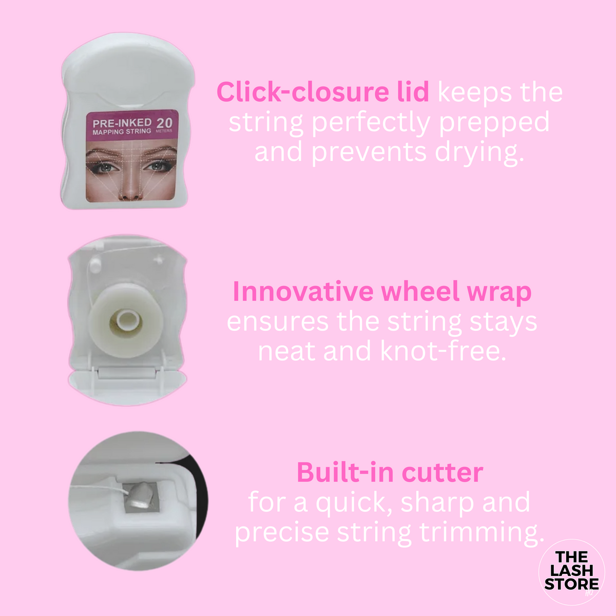 Pre-Inked Eyebrow Mapping String
