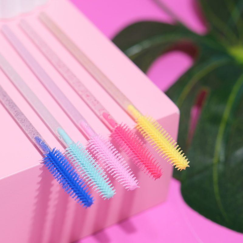 Disposable Glitter Silicone Lash Brush