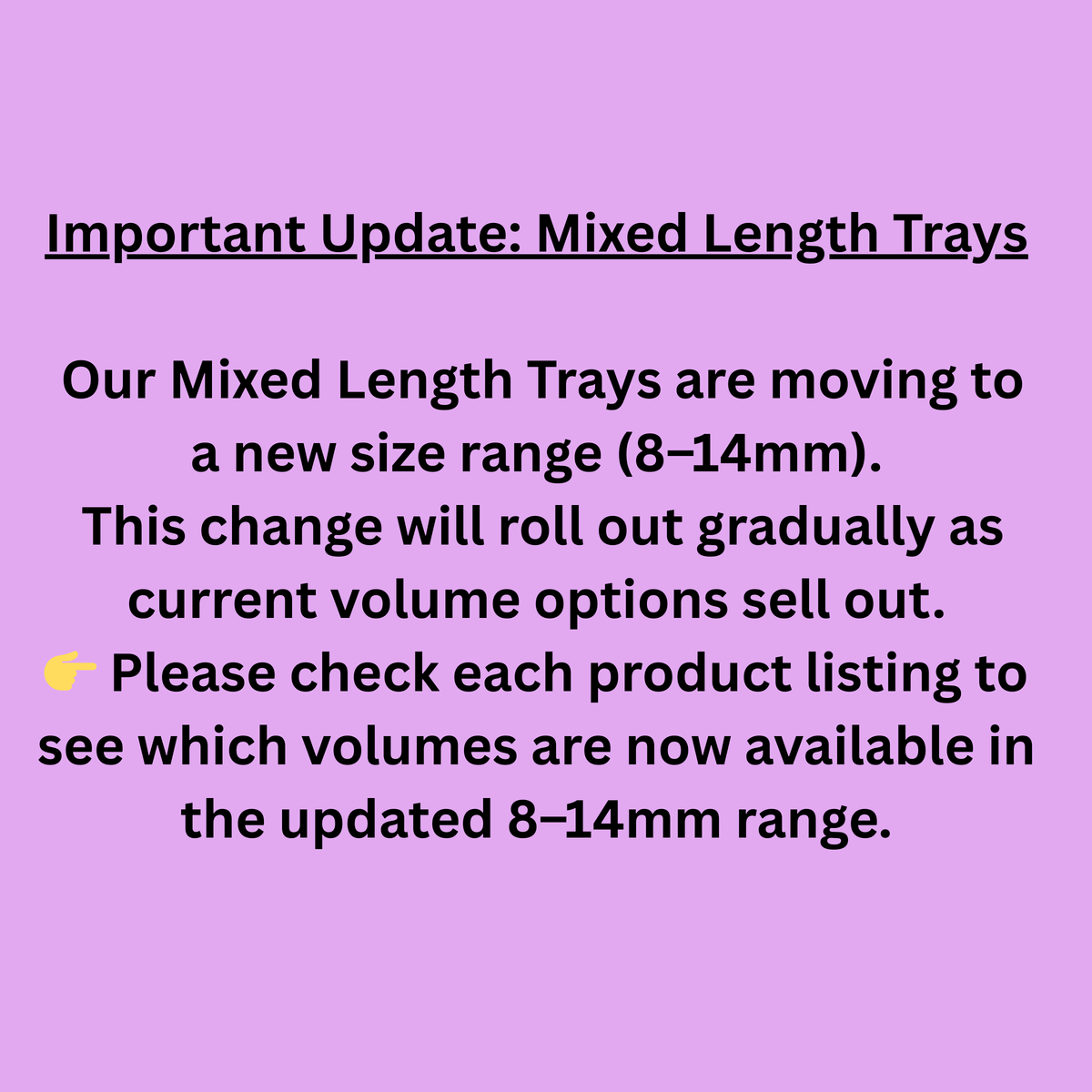 Premade Lash Fans - Mixed Length Trays